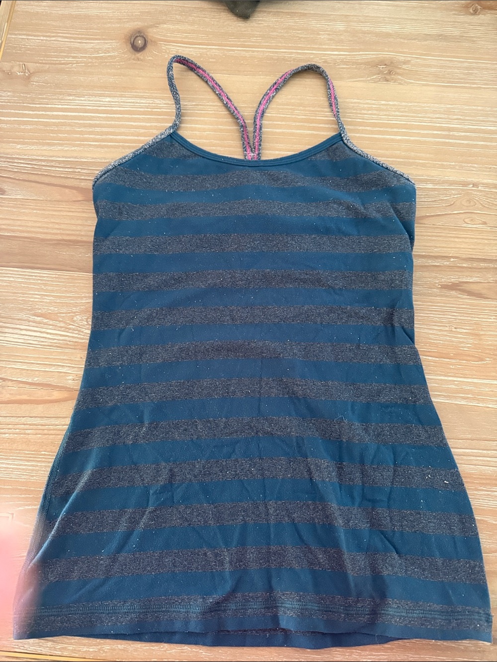Women’s Striped Lululemon Blue Tank Top with Racerback